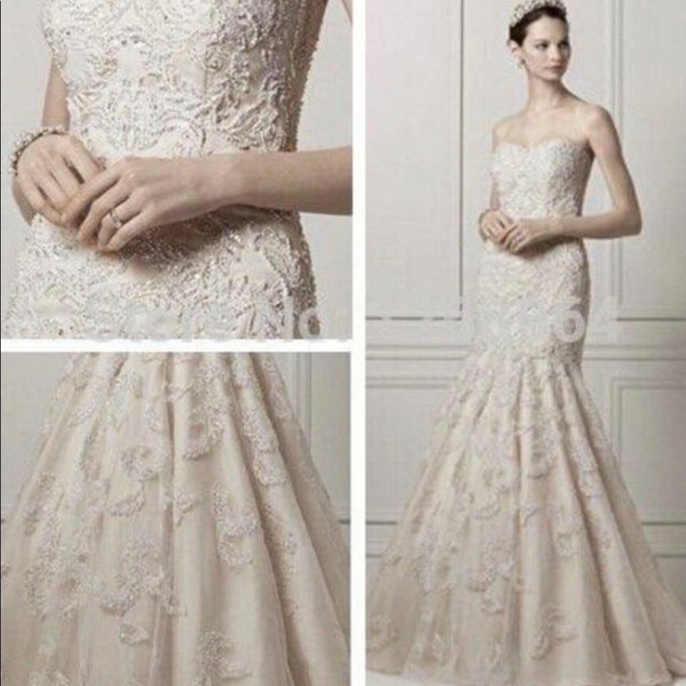 Oleg Cassini Trumpet/mermaid wedding dress